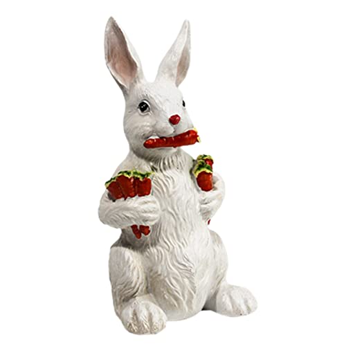 Cabilock Hasenfigur Aus Kunstharz Hasendekoration Hasenstatue Osterhasenmodell Hasengartenstatuen von Cabilock
