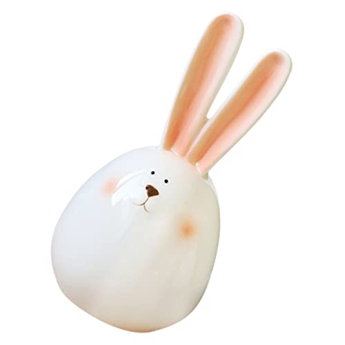 Cabilock Kaninchen-verzierung Puppe Hase Plüsch Bausatz Hamster Kaninchenstatue Outdoor- Kaninchengartenstatue Ostern-Kaninchen-Ornament Statuen Im Freien Keramik von Cabilock