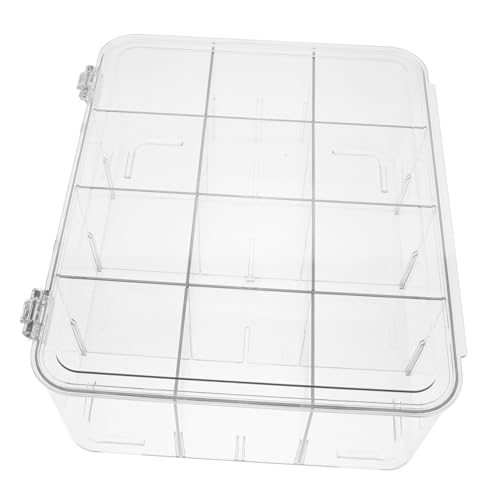 Cabilock Kartenhalter für Visitenkarten und Kreditkarten Transparente Aufbewahrungsbox mit Fächern Abnehmbarer Organizer für Schreibtisch Stabil und Elegant für Kliniken und Reisen von Cabilock