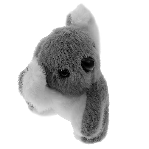 Cabilock Koala-schlüsselanhänger Ringe Tasche Halter Schlüsselbund Zubehör Handgelenksgurt Kette Beutel Plüsch Flauschiger Schlüsselanhänger Rucksackanhänger Grey Zinklegierung von Cabilock