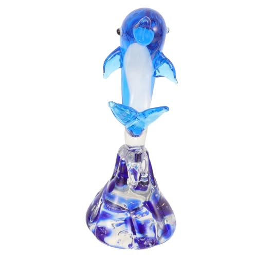 Cabilock Delfinfigur Aus Glas Elegante Tischdekoration Für Zuhause Schlafzimmer Büro Einzigartiges -Ornament von Cabilock