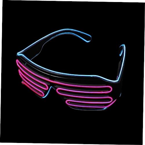 Cabilock LED Partybrille mit Stilvollen Design Zweifarbige LED Beleuchtung Leicht und Robust Foto Requisite für Karneval Club Halloween Geburtstage und Festivals von Cabilock
