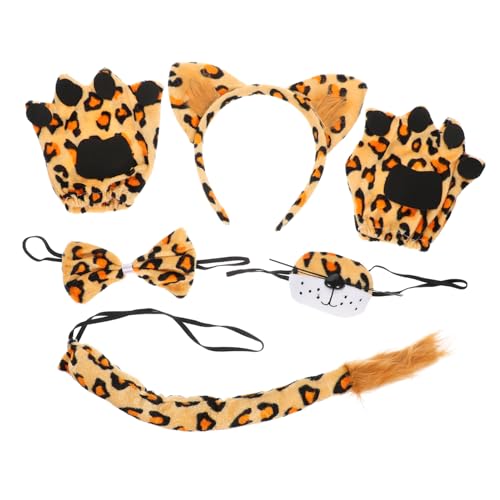 Cabilock Leopard Kostü Set Mit Tierohren Haarband Nase Und Fliege 4 Teiliges Set Für Halloween Karneval Und Cosplay Lustiges Tierkostü Zubehör Für Erwachsene Und Cabilock Leopard Kostü Set Mit Tierohren Haarband Nase Und Fliege 4 Teiliges Set Für Halloween Karneval Und Cosplay Lustiges Tierkostü Zubehör Für Erwachsene Und von Cabilock