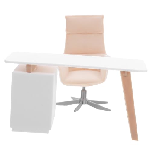 Cabilock Maßstab Miniatur Schreibtisch Stuhl Set für Puppenhaus Büro Dekoration Kreatives Rollenspiel Zubehör Cabilock Maßstab Miniatur Schreibtisch Stuhl Set für Puppenhaus Büro Dekoration Kreatives Rollenspiel Zubehör von Cabilock