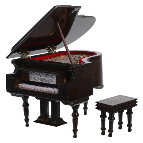 Cabilock Miniatur Flügel Klavier Modell Miniaturspielzeug Ornament für Puppenhaus Musikliebhaber Stilvolle Wohnkultur Kompakte Dekoration von Cabilock
