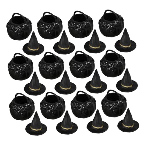 Cabilock Miniatur Kessel und Hexenhüte für Halloween Deko Accessoires für Puppenhaus und Partys Niedliche Tischdekoration für Halloweenfeiern Cabilock Miniatur Kessel und Hexenhüte für Halloween Deko Accessoires für Puppenhaus und Partys Niedliche Tischdekoration für Halloweenfeiern von Cabilock