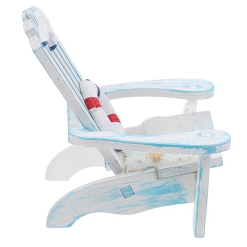 Cabilock Miniatur Strandstuhl Deko Modell Mikro Landschaft Mini Stuhl Puppenhaus Dekoration Mediterran Blaue Tischdeko Handyhalter Kreative Wohnaccessoires von Cabilock