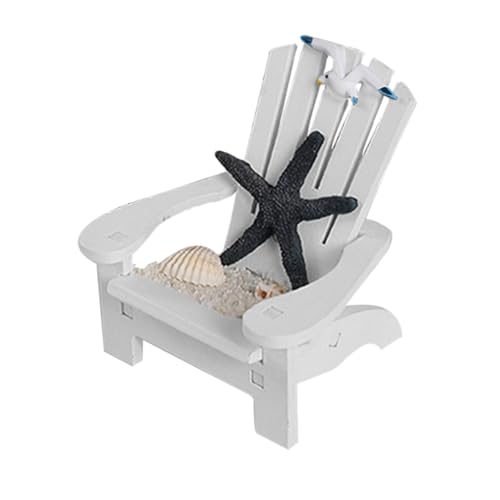Cabilock Miniatur Strandstuhl aus Stabilem Material Wetterfeste Dekoration für Puppenhaus Mediterraner Weißton für Strand Mikrolandschaften und Kleine Deko im Maritimen Stil Cabilock Miniatur Strandstuhl aus Stabilem Material Wetterfeste Dekoration für Puppenhaus Mediterraner Weißton für Strand Mikrolandschaften und Kleine Deko im Maritimen Stil von Cabilock