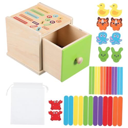 Cabilock Montessori Holzspielzeug Farb und Formensortierer für Kleinkinder Pädagogisches Sortierspiel mit Bunten Mustern Kognitives Lernspiel zur Feinmotorik und Farberkennung Interaktives Cabilock Montessori Holzspielzeug Farb und Formensortierer für Kleinkinder Pädagogisches Sortierspiel mit Bunten Mustern Kognitives Lernspiel zur Feinmotorik und Farberkennung Interaktives von Cabilock
