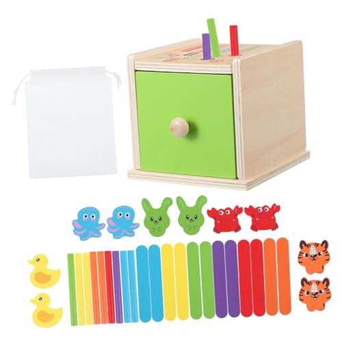 Cabilock Montessori Holzspielzeug Farb und Formsortierer Buntes Lernspielzeug für Kleinkinder Sicheres Holz mit Abgerundeten Kanten Fördert Kognitive Entwicklung Hand Auge Koordination von Cabilock