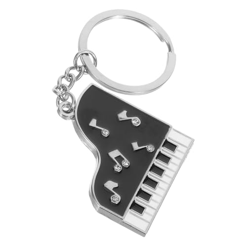 Cabilock Musikalische Klavierschlüsselkette Charms Für Schlüssel Schlüsselanhänger Aus Metall Mini-klavier-schlüsselanhänger Klavier Charme Kleiner Klavier-schlüsselanhänger Silver Strass von Cabilock