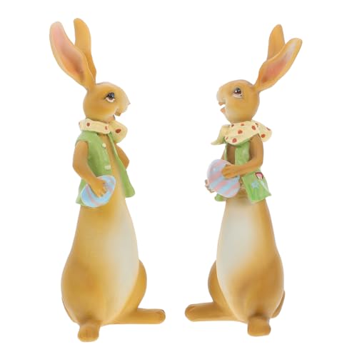 Cabilock Niedliche Hasendekoration Hasenfigur Heimdekoration Gartendekorationen Statuen Für Die Inneneinrichtung Osterdeko Gartenstatuen Kaninchenstatue Figuren Wohnkultur Osterhase Harz von Cabilock