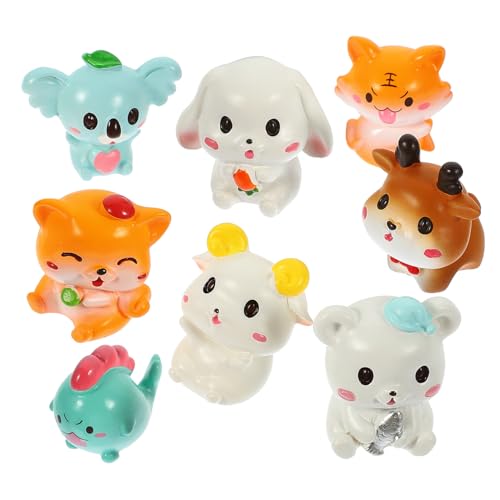 Cabilock Niedliche Tierfiguren Aus Resin Miniatur Tier Statuen Als Tortendeko Für Geburtstagsfeiern Garten Dekoration Und Cupcake Topper von Cabilock