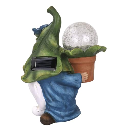 Cabilock Alter Mann Harz Handwerk Solar Garten Harz Ornament Glatt Für Wohnkultur von Cabilock