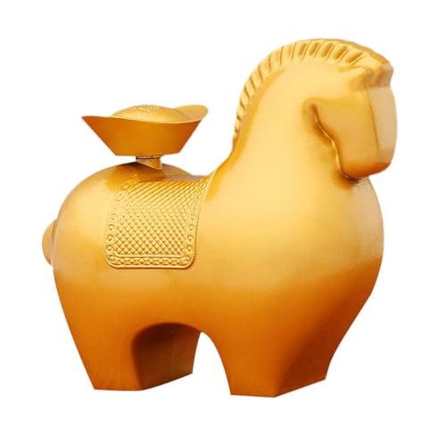 Cabilock Pferdefigur Aus Zinklegierung Mit Barrendekor Kleine Stehende Tierskulptur Für Tisch Oder Regal Dekorative Pferdestatue Für Heimdekor Und Büroumgebung von Cabilock