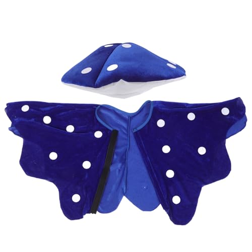 Cabilock 1 Set Pilz Hut Schal Cape Kinder Kappe Festival Party Halloween Bühne Leistung Erwachsene Kinder Kostüm Set von Cabilock