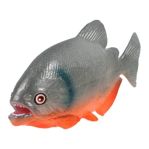 Cabilock Piranha Küstensammlung Spielzeug Meerestierfigur Flusstiermodell Seefisch-Statue Seetierfigur Unterwassertier-spielset Meerestiere Spielzeug Seefischfiguren Kinderspielzeug Plastik von Cabilock