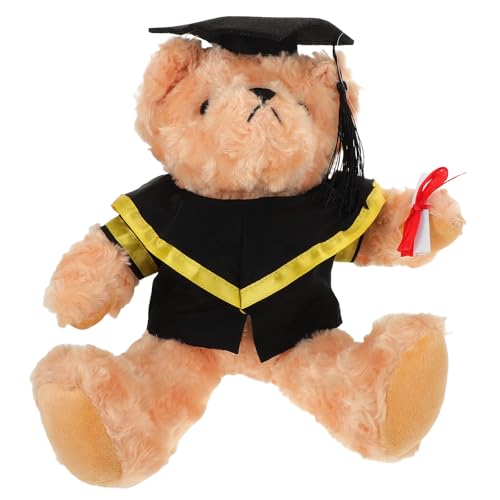 Cabilock Plüsch-Abschlussbär, Stofftierbär mit Talar, Kappe und Quaste, süßes Stofftier, Puppe, Plüschtier für Abschlussfeiern, 27 cm Cabilock Plüsch-Abschlussbär, Stofftierbär mit Talar, Kappe und Quaste, süßes Stofftier, Puppe, Plüschtier für Abschlussfeiern, 27 cm von Cabilock