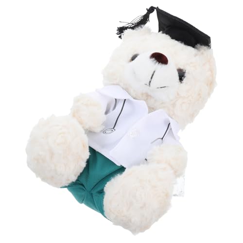 Cabilock Plüsch Bär für Graduierung Kuscheltier zur Abschlussfeier für Absolventen Weiß und Grün Perfektes Fotorequisit und Erinnerungsstück für Abschlusszeit Cabilock Plüsch Bär für Graduierung Kuscheltier zur Abschlussfeier für Absolventen Weiß und Grün Perfektes Fotorequisit und Erinnerungsstück für Abschlusszeit von Cabilock