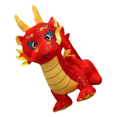 Cabilock Plüsch Drachen Maskottchen Ausgestopftes Drachenspielzeug Für Sofa Zum Chinesischen Neujahr Tragbar Und Farbenfroh von Cabilock