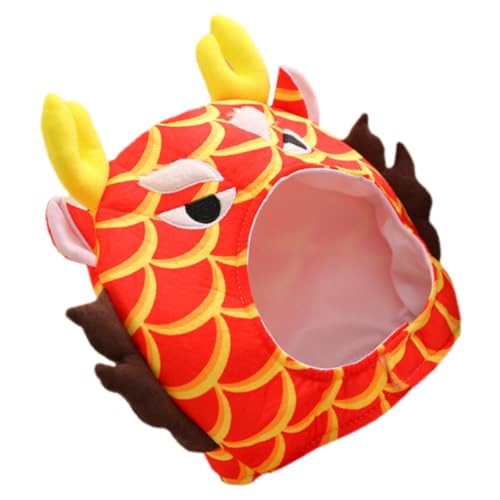 Cabilock Plüsch Drachenkopf Hut Karneval Cosplay Kopfbedeckung Lustige Dragon Head Form Fotorequisite Partyhut für Erwachsene Geschenkidee für Kostüm und Aufführung von Cabilock