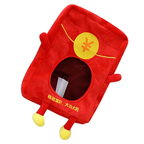 Cabilock Plüsch Kopfbedeckung Rotes Umschlag Kostümaccessoire Kinderfreundlich Leicht Für Neujahrsfeier Fotorequisite Karneval Halloween Party von Cabilock