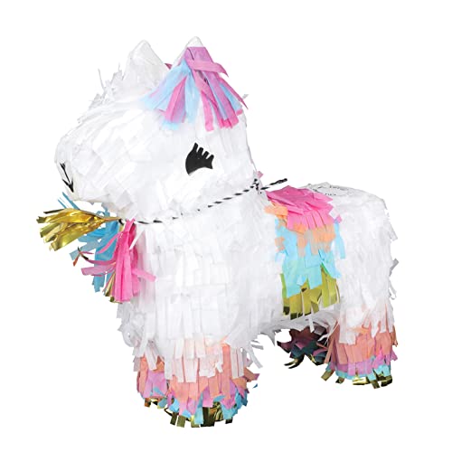 Cabilock Pony-piñata -piñata Regenbogen-piñata Geburtstag Spielzeug Karnevalspreise Spielzeug Lustiges Fest Wendbarer Charakterplüsch Süße Tier-pinata Mini Papier Partybedarf Kind von Cabilock