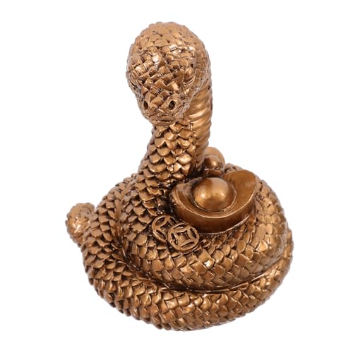 Cabilock Realistische Harzschlangenfigur Kleine Dekorative Tierstatue für Haus und Büro Lebensechte Desktop Deko Vielseitige Resin Skulptur als und Gartenschmuck von Cabilock