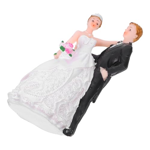 Cabilock Kuchendekor Für Braut Und Bräutigam Paarfiguren Aus Kunstharz Hochzeitstorten-ornament Romantische Partydekoration Für Hochzeitstag von Cabilock