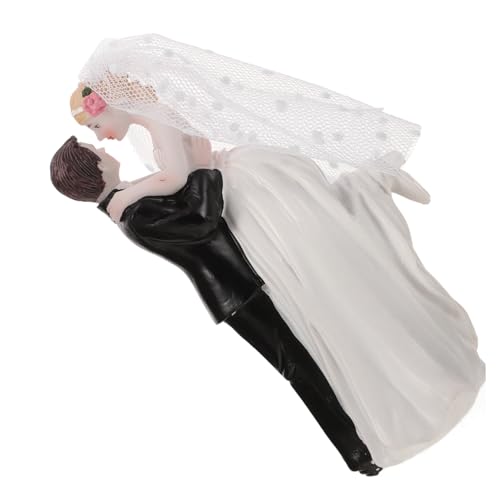Cabilock Romantischer Brautpaar Tortenaufsatz aus Robustem Resin Detailreiche Europäische Handwerkskunst Langlebige Hochzeitstortendeko für Tisch Party Valentinstag für Braut und Bräutigam von Cabilock
