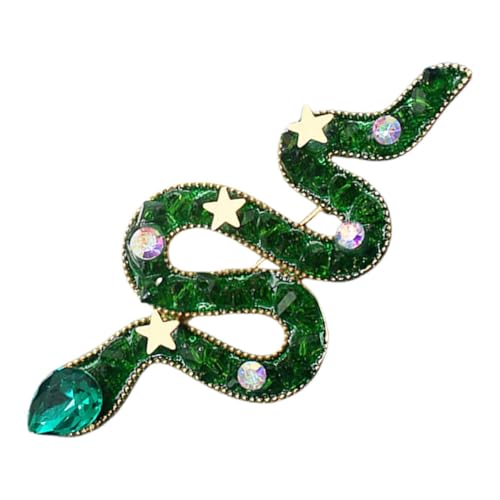 Cabilock Schlangenbrosche kleines Häschendekor Mini-Haushasen-Ornamente Hamsterball-Dekoration Hut mit Hasenohren weihnachtsdekoration Schlangen-Brosche dekorative Stifte Legierung Green von Cabilock