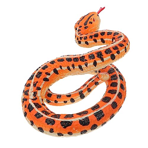 Cabilock Schlangenmodell-Ornamente Schlange Tiermodell Gefälschte Schlangenstütze Kinderspielzeug Mit Falscher Schlange Schlangen-reptil-Modell Orange Plastik Cabilock Schlangenmodell-Ornamente Schlange Tiermodell Gefälschte Schlangenstütze Kinderspielzeug Mit Falscher Schlange Schlangen-reptil-Modell Orange Plastik von Cabilock