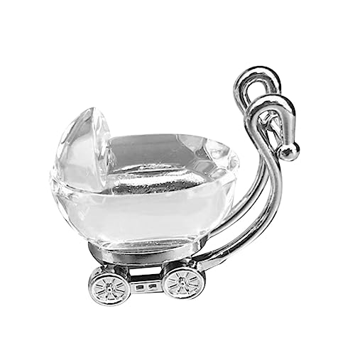 Cabilock Shower Kinderwagen Dekoration Babygeschenk Tischdeko für Babyparty Einzigartiges Gastgeschenk Souvenir Kleine Kristallwagen für Babyzimmer und von Cabilock