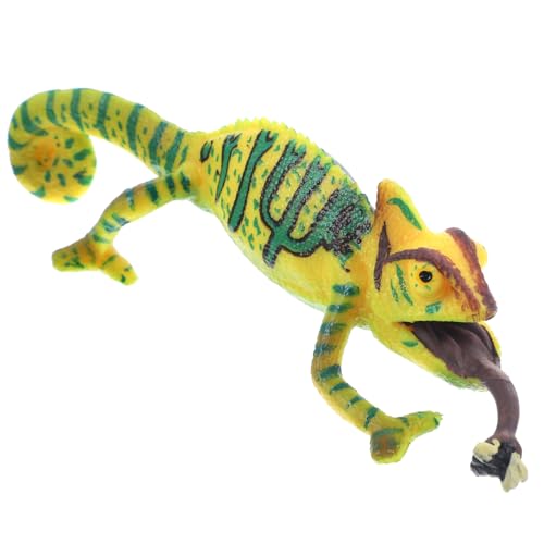 Cabilock Simulation Chamäleon Krabbelndes Spielzeug Tiere Skulptur Rasenreptilfigur Simulation Reptilienmodell Animal Figures weihnachsgeschenk Toy kleine Tierstatue Eidechsenspielzeug PVC von Cabilock