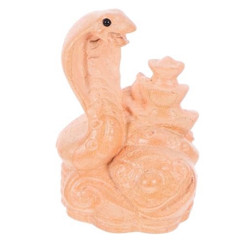Cabilock Sternzeichen-Ornamente für das Jahr der Schlange gefälschte Gartenschlangen gefälschte Mama-Schlange holzschnitzerei Holzornament Party kniffliges Schlangenmodell kognitive Stütze von Cabilock