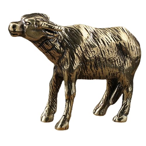 Cabilock Sternzeichen-ochsen-Ornament Vieh Dekorationen Teehaustier Viehdekorationen Für Den Außenbereich Kuh Tiere Vieh Tee Haustier Figur Plüsch Ornamente Rinderskulptur Land Messing von Cabilock