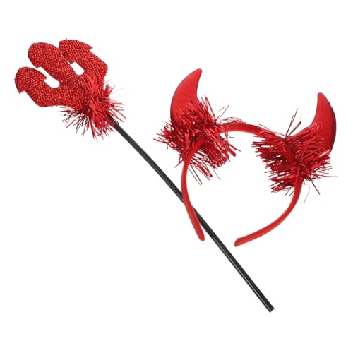 Cabilock Teufelskostüm-Set Mit Stirnband Teufel Thema Und Gabel Prop Für Halloween-Partys Und Cosplay Inklusive Teufel Horn Stirnband Und Dreizacke Cabilock Teufelskostüm-Set Mit Stirnband Teufel Thema Und Gabel Prop Für Halloween-Partys Und Cosplay Inklusive Teufel Horn Stirnband Und Dreizacke von Cabilock