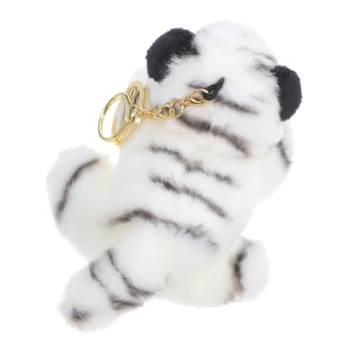 Cabilock Tiger Puppe Schlüsselbund Anhänger Cartoon Plüsch Tiger Hanging Keyring Dekoration Stofftier Tiger Anhänger Schöner Tiger Plüsch Keychain Für Rucksack von Cabilock