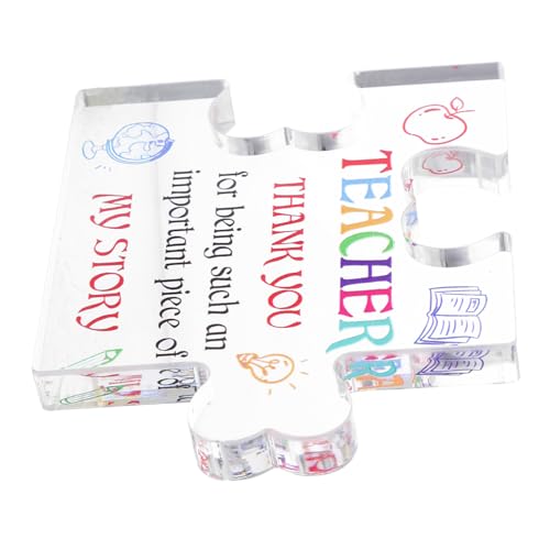 Cabilock Transparentes Acryl Puzzleteil Tischdekoration Dankesgeschenk für Lehrer Minimalistisches Herz Design Vielseitiges Desktop Ornament für Schule Büro und Zuhause Cabilock Transparentes Acryl Puzzleteil Tischdekoration Dankesgeschenk für Lehrer Minimalistisches Herz Design Vielseitiges Desktop Ornament für Schule Büro und Zuhause von Cabilock