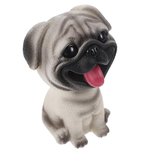 Cabilock Wackelkopf Hund Deko Figur aus Resin Lustige Auto Schreibtischdekoration Niedlicher Wackelhund für Pkw Vielseitiger Puppy Ornament für Cake Raumgestaltung von Cabilock