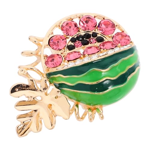 Cabilock Wassermelonenbrosche Broschen Blatt Brosche Schmuck Obst Anstecknadel Für Kleidung Reize Tasche Anstecknadeln Bescheidenheitsnadeln Brosche in Wassermelonenform Kette Zinklegierung von Cabilock