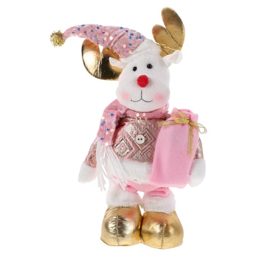 Cabilock Weihnachtliche Stoffpuppe mit Musik und Licht Verstellbare Tischdekoration Weiche Plüschfigur für Festliche Zuhause Familienfeiern Cabilock Weihnachtliche Stoffpuppe mit Musik und Licht Verstellbare Tischdekoration Weiche Plüschfigur für Festliche Zuhause Familienfeiern von Cabilock