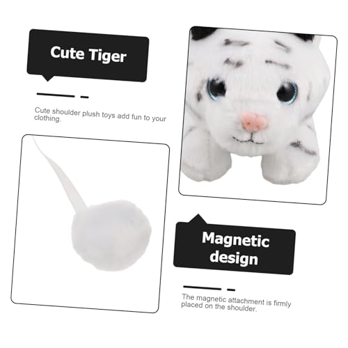 Cabilock Weißer Plüsch Tiger Schulter Dekoration Weiches Kreatives Kuscheltier für Cosplay und Tierkostüm Accessoire Bequemes Vielseitiges Stofftier für Party und Alltag Cabilock Weißer Plüsch Tiger Schulter Dekoration Weiches Kreatives Kuscheltier für Cosplay und Tierkostüm Accessoire Bequemes Vielseitiges Stofftier für Party und Alltag von Cabilock