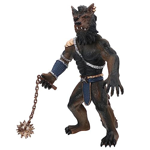Cabilock Werwolf Krieger Statue Kreatives Wolf Ornament für Zimmerdekoration Handgefertigte Werwolf Figur für Schreibtisch und Home Décor Spielzeug für Junge Mädchen und Erwachsene von Cabilock