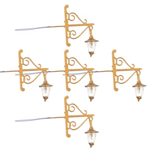 Miniatur Wandleuchte Puppenhaus Wandlampe: 5 Stück Hängelampe Mini LED Beleuchtung Lampe 1:87 Modellbau Wandlicht Puppenstube Zubehör Feengarten Deko Landschaft Dekoration von Cabilock