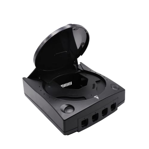 Cadfghjk Ersatz-Kunststoffschale, Durchscheinendes Gehäuse, Transparente Boxen for Retro-Videospielkonsolen – Kompatibel Mit SEGA Dreamcast – Kompatibel Mit Bitfunx(Black) von Cadfghjk