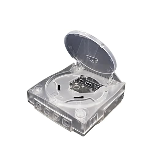 Cadfghjk Ersatz-Kunststoffschale, Durchscheinendes Gehäuse, Transparente Boxen for Retro-Videospielkonsolen – Kompatibel Mit SEGA Dreamcast – Kompatibel Mit Bitfunx(TRN) von Cadfghjk