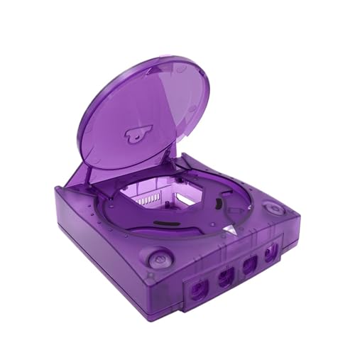 Cadfghjk Ersatz-Kunststoffschale, Durchscheinendes Gehäuse, Transparente Boxen for Retro-Videospielkonsolen – Kompatibel Mit SEGA Dreamcast – Kompatibel Mit Bitfunx(TRN PUR) von Cadfghjk