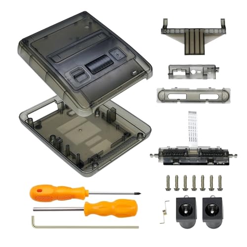 Cadfghjk Ersatzgehäuse for Spielkonsolen, Transparente Box – Kompatibel Mit Super Famicom – Kompatibel Mit Bitfunx – Transparente Box for Spielkonsolen(TRN Black) von Cadfghjk