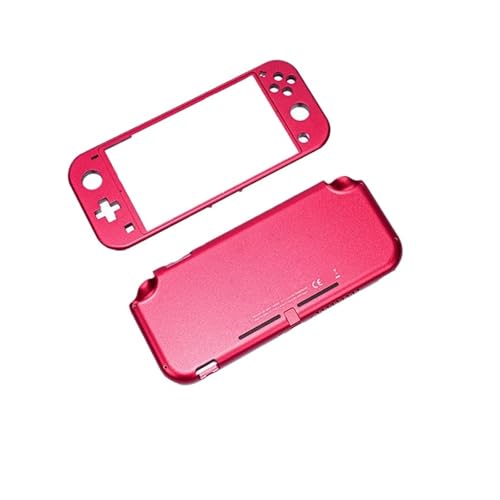 Cadfghjk Gehäuse Aus Aluminiumlegierung, Ersatz-Rückplattengehäuse Aus Metall, Gehäuseabdeckung – Kompatibel Mit Nintendo Switch Lite(Red) von Cadfghjk